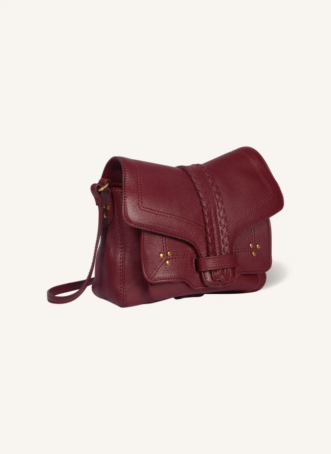 Sac Harry S Chèvre Grainé | Rouge foncé