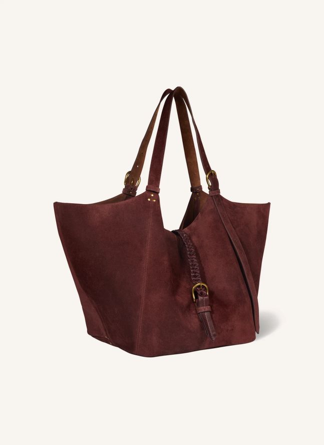 Sac Joseph M Croûte Velours | Rouge foncé
