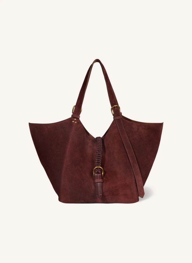 Sac Joseph M Croûte Velours | Rouge foncé