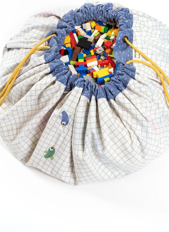 Noomad Puce et Pilou Saco de juegos/alfombra - Play&amp;Go x Moulin Roty | Azul