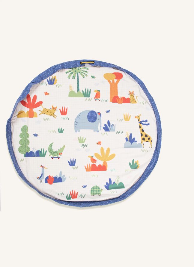 Noomad Puce et Pilou Saco de juegos/alfombra - Play&amp;Go x Moulin Roty | Azul