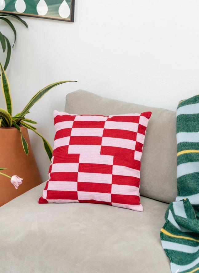 Housse de coussin Cherry Soda | Rouge cerise
