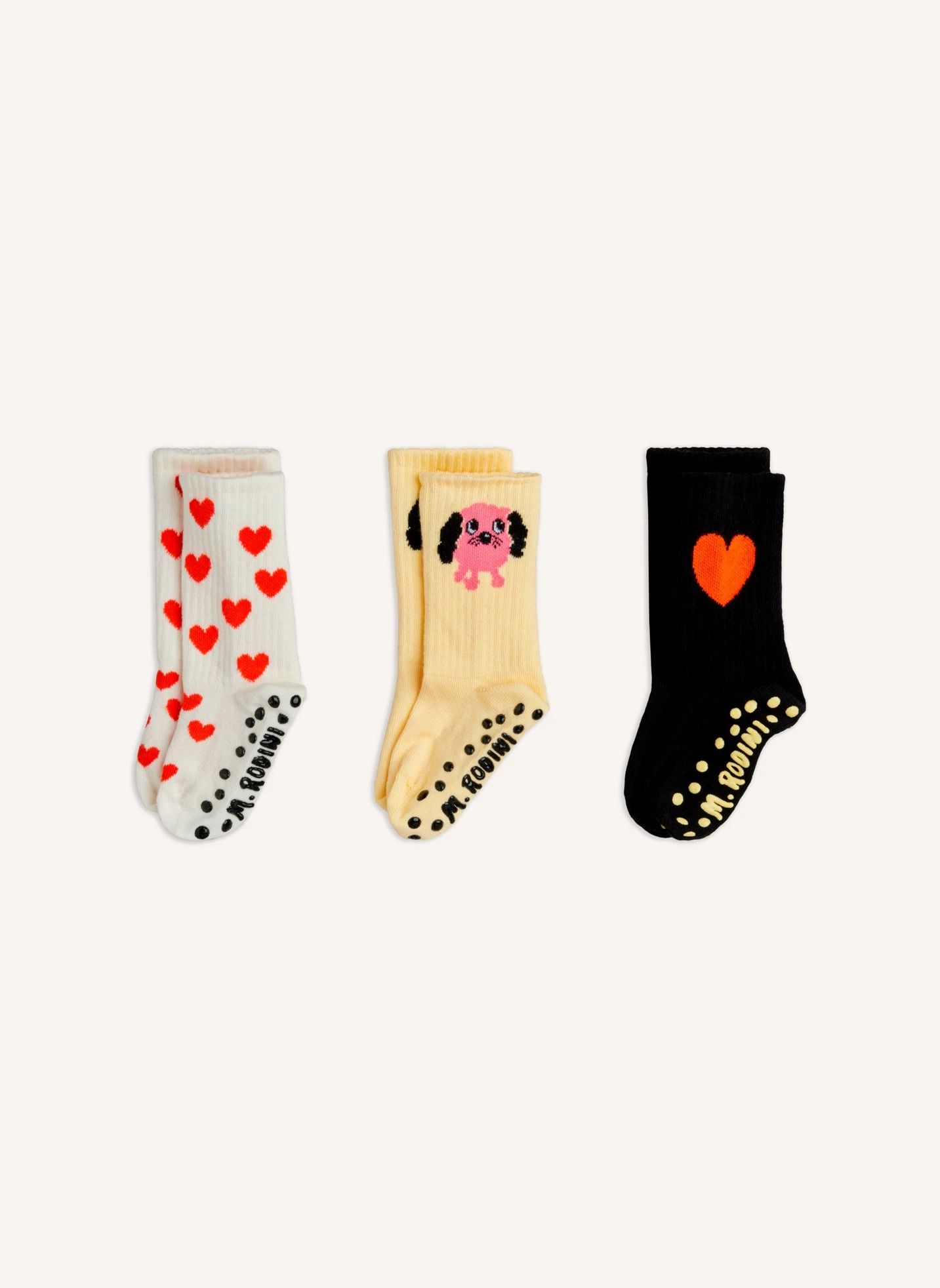 Lot de 3 Paires de Chaussettes Antidérapantes Coton Bio | Blanc- Image produit n°0
