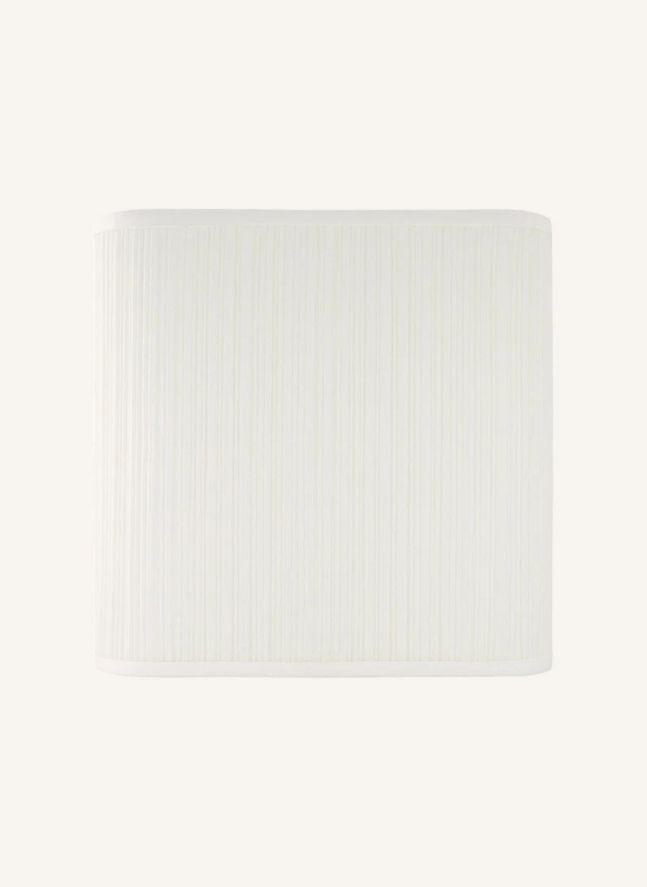Applique Brera carrée en coton plissé | Blanc