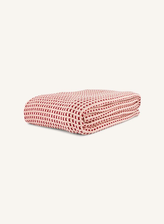 Plaid Miuccia en jacquard de coton | Pivoine