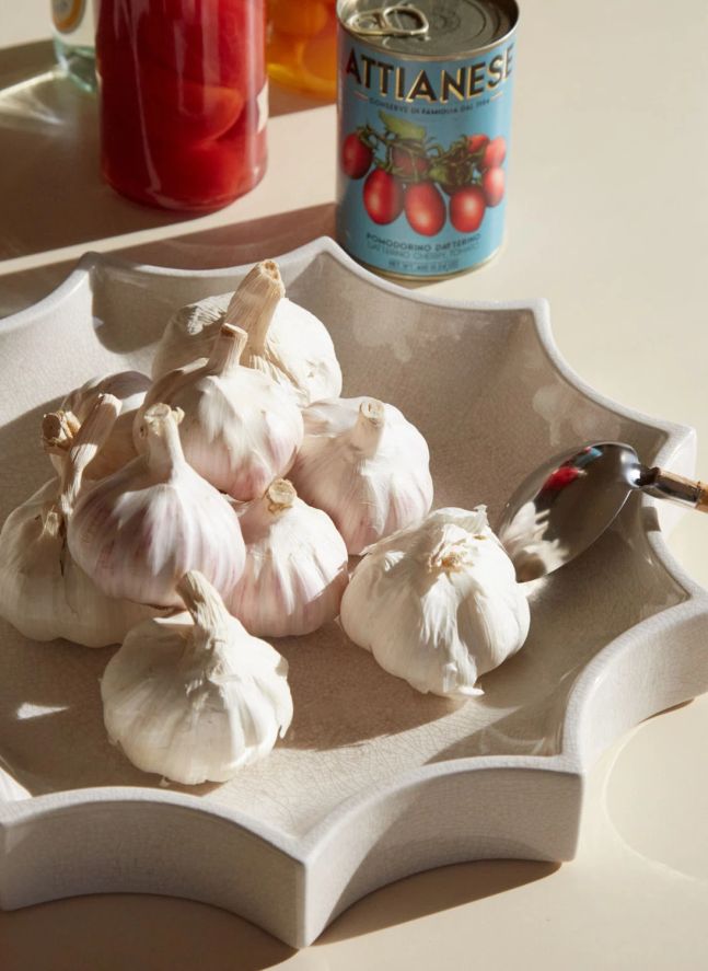 Vide poche Tasca en céramique craquelé | Crème