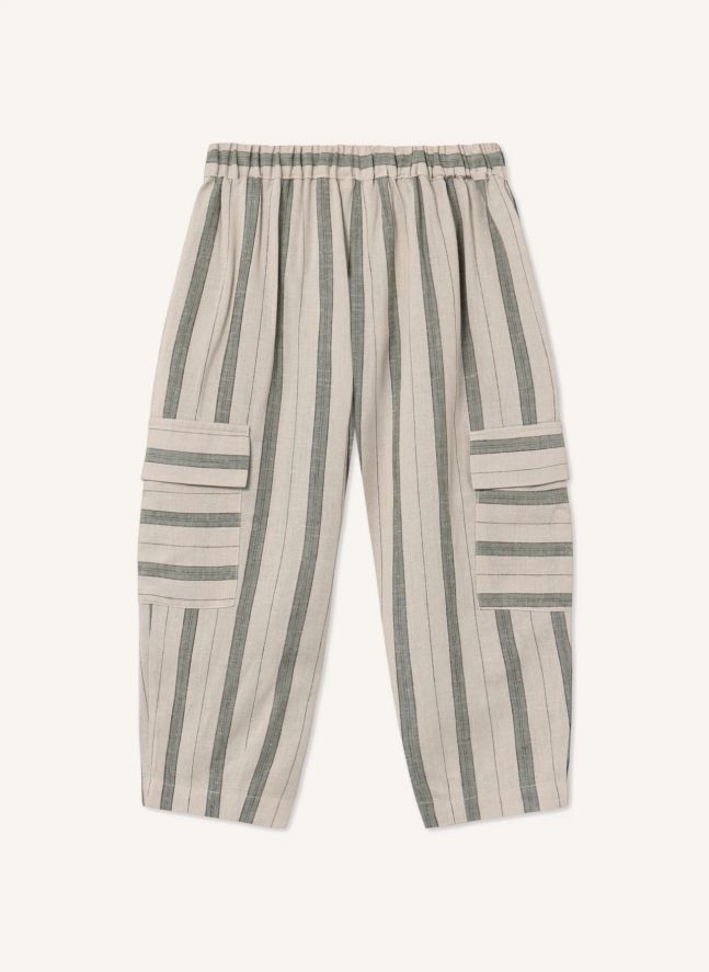Pantalon Cargo Vira Rayé Lin
