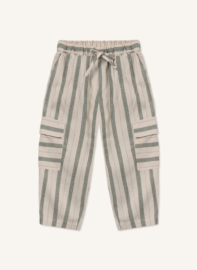 Pantalon Cargo Vira Rayé Lin
