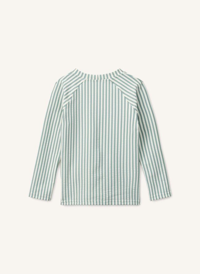 Camiseta Noah Striped Seersucker UV Protection Fibras recicladas | Verde
