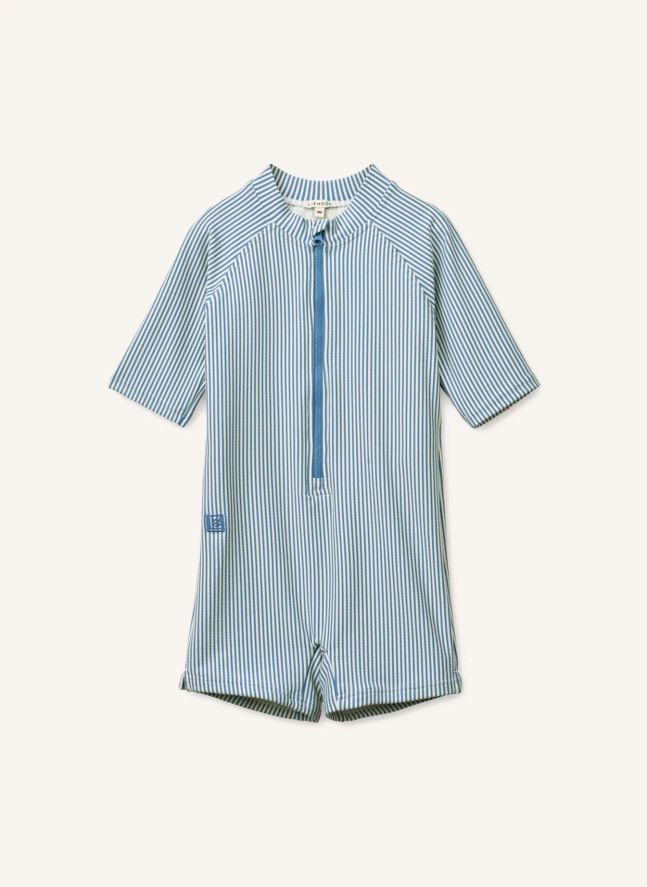 Traje de neopreno Max Striped Seersucker UV Protection Fibras recicladas | Azul