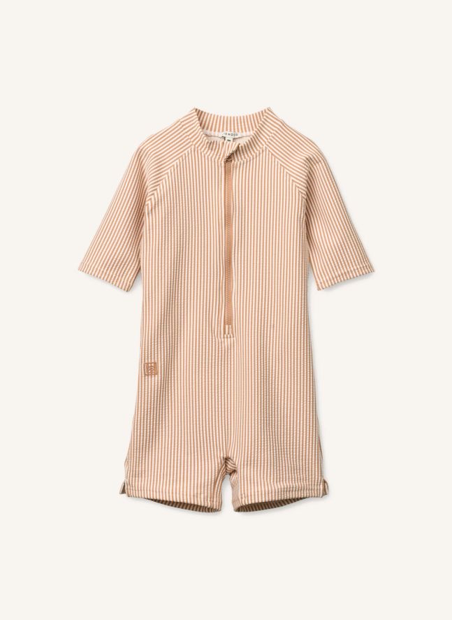Traje de neopreno Max Striped Seersucker UV Protection Fibras recicladas | Rosa