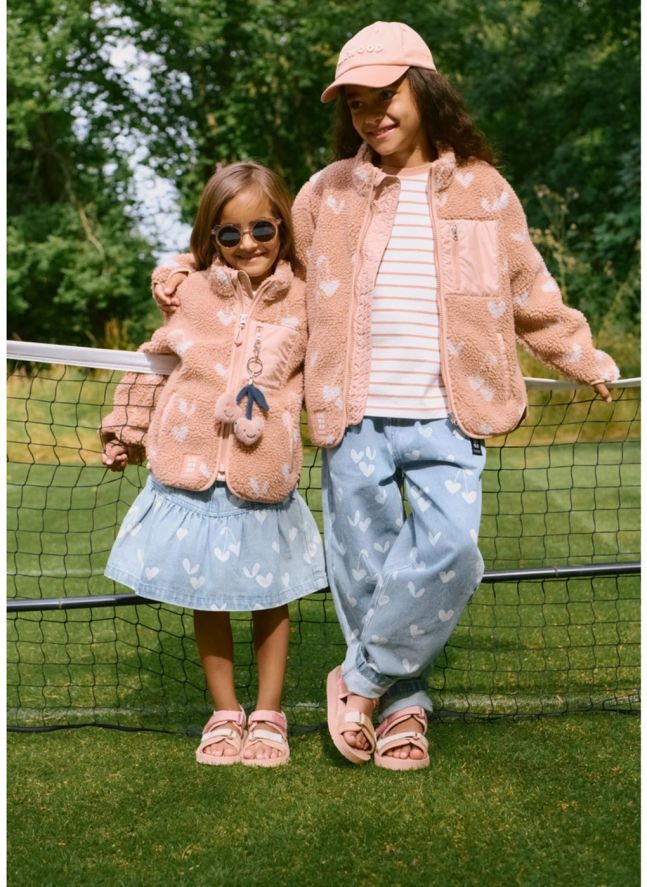 Jupe Denim Dayla Cœurs | Bleu Clair