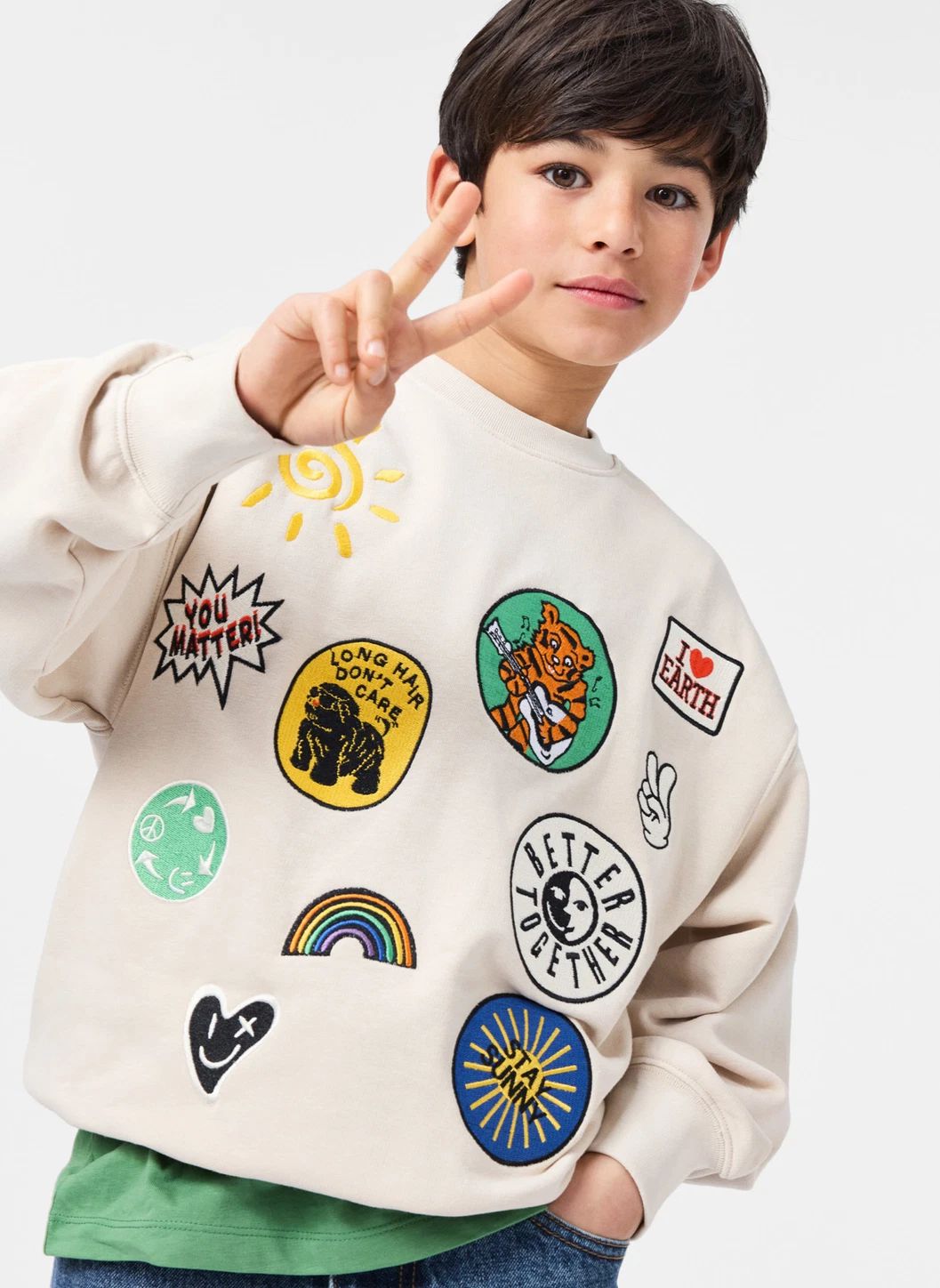 Sweat Mar Patchs | Ecru- Image produit n°2