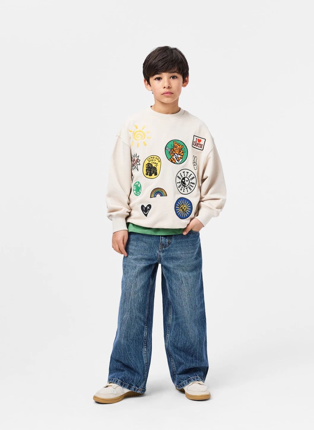 Sweat Mar Patchs | Ecru- Image produit n°1