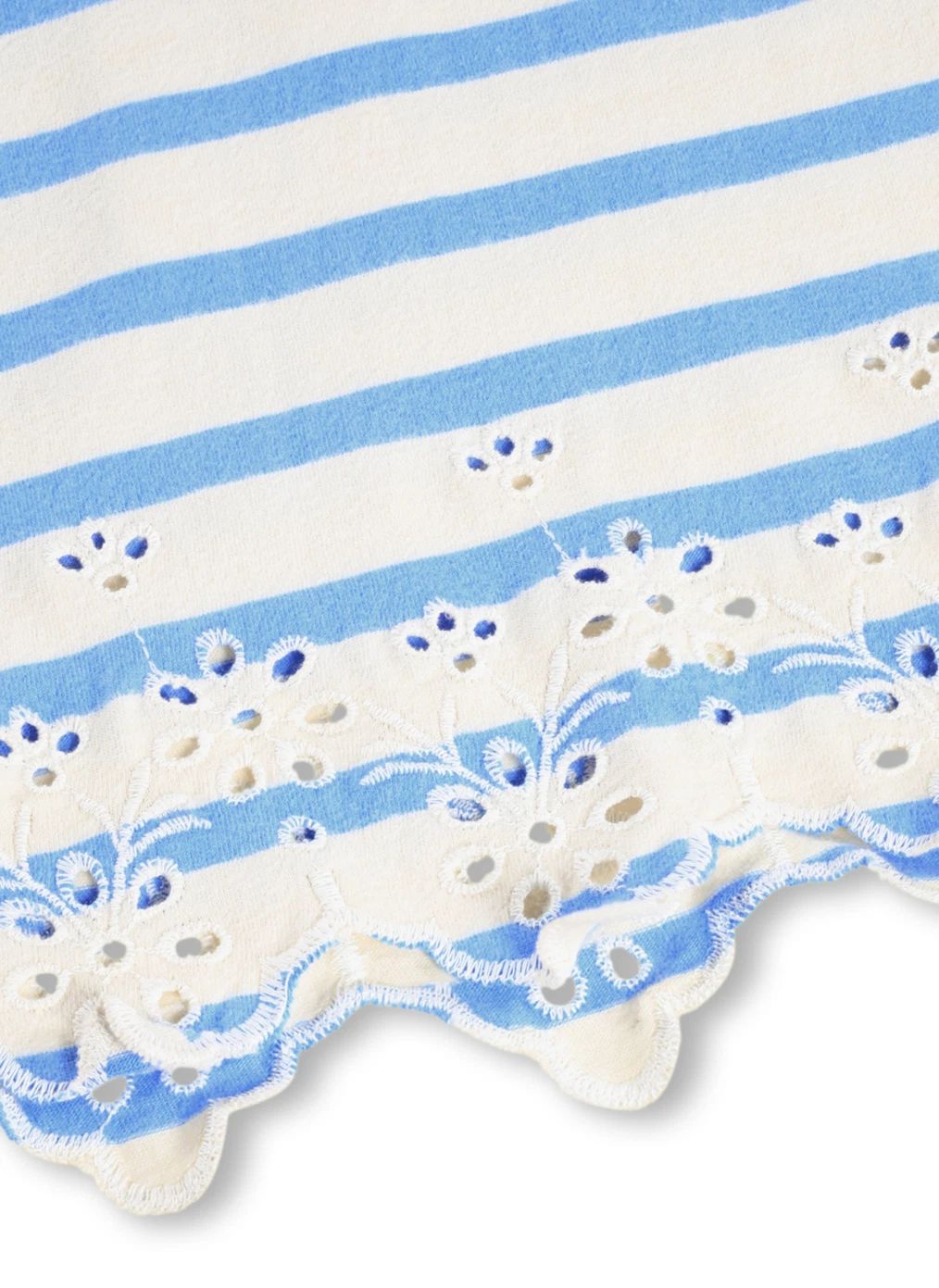 T-shirt Rosita Rayé Coton Bio | Bleu Clair- Image produit n°3