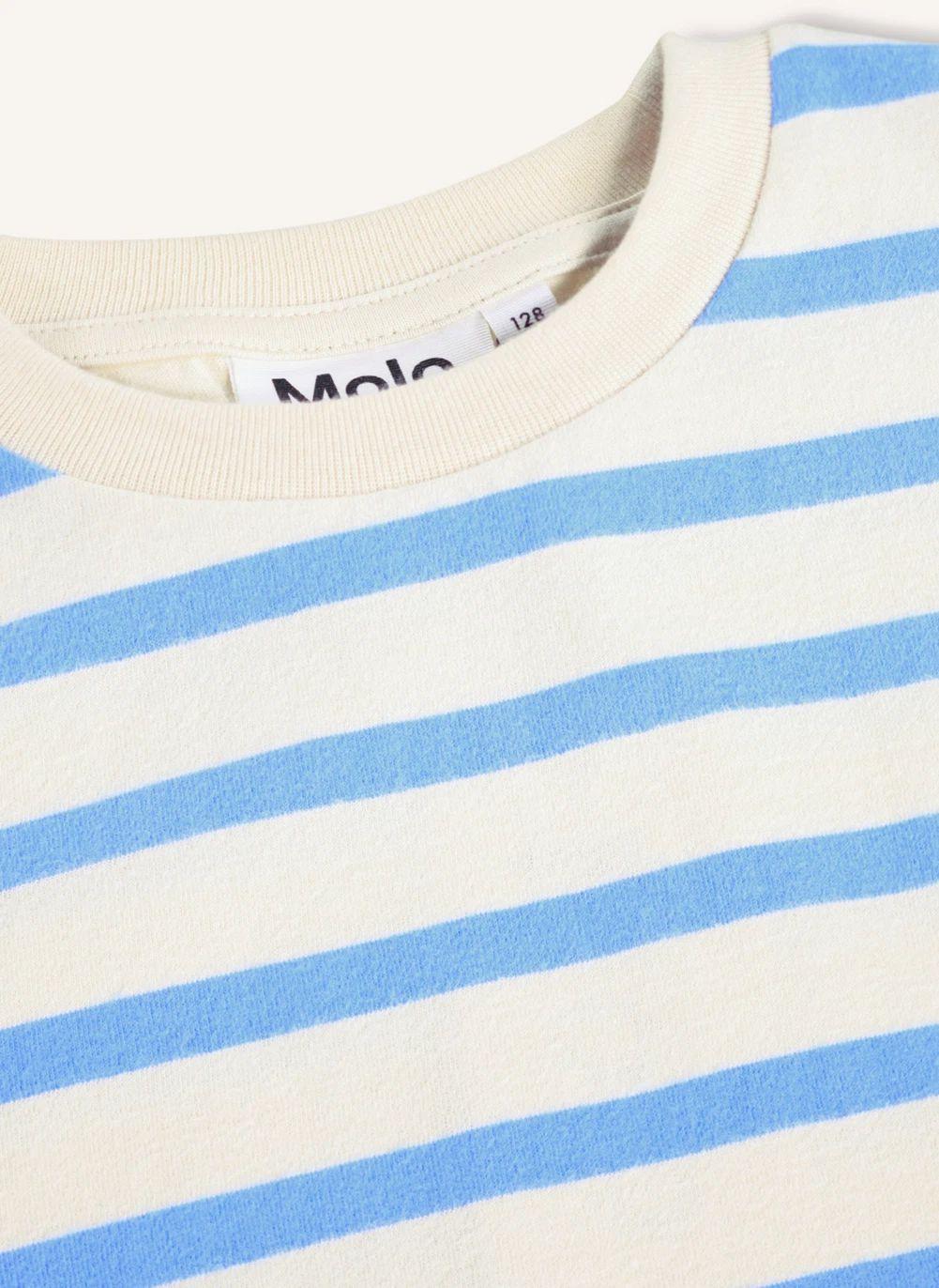 T-shirt Rosita Rayé Coton Bio | Bleu Clair- Image produit n°2