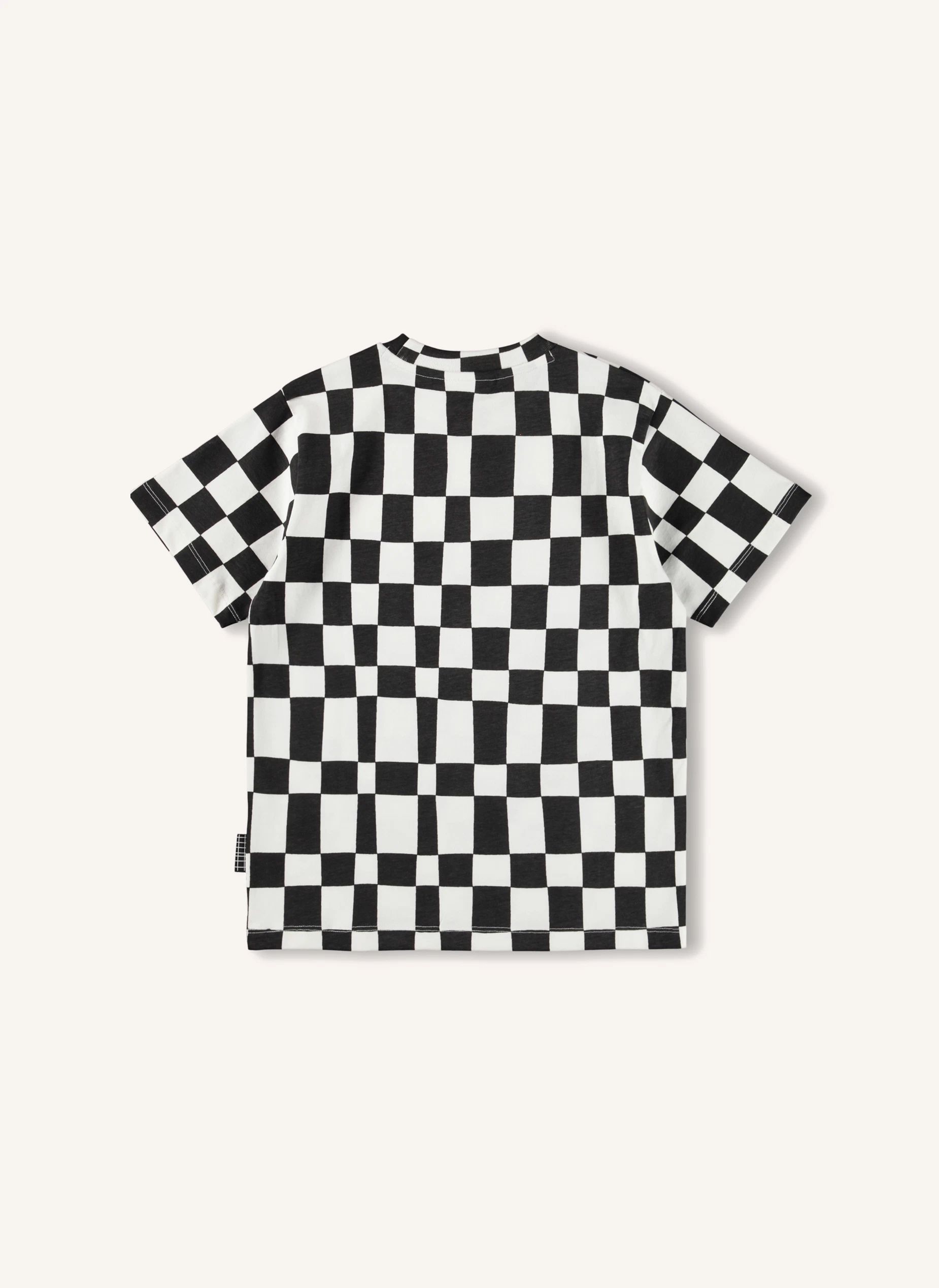 T-shirt Riley Damier Coton Bio | Noir- Image produit n°3
