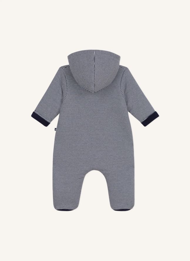 Pilote Rayé Coton Bio | Bleu nuit