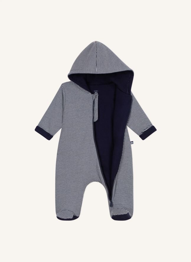 Pilote Rayé Coton Bio | Bleu nuit