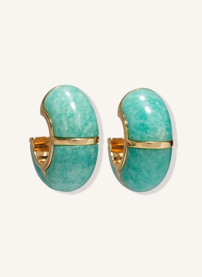 Créoles Zellige | Bleu turquoise