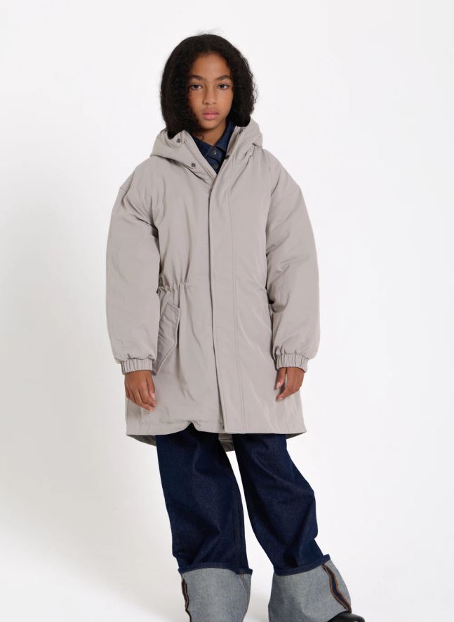 Parka Doublée Fox Fibres Recyclées | Gris perle