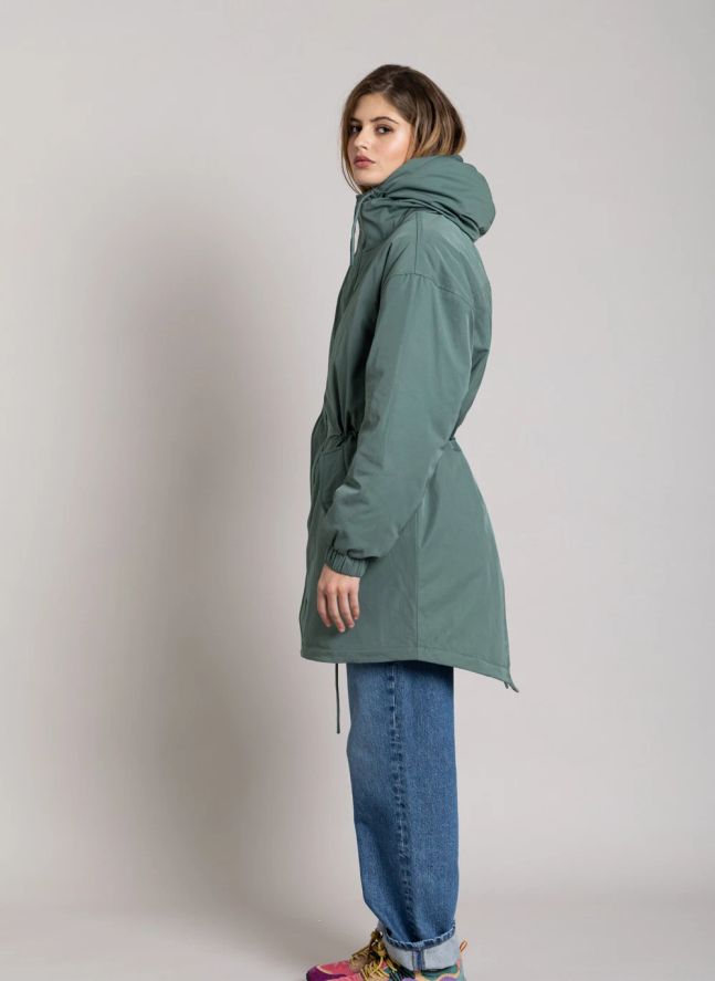 Parka Doublée Zebra Fibres Recyclées | Vert canard