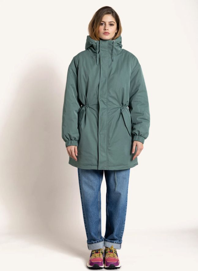 Parka Doublée Zebra Fibres Recyclées | Vert canard