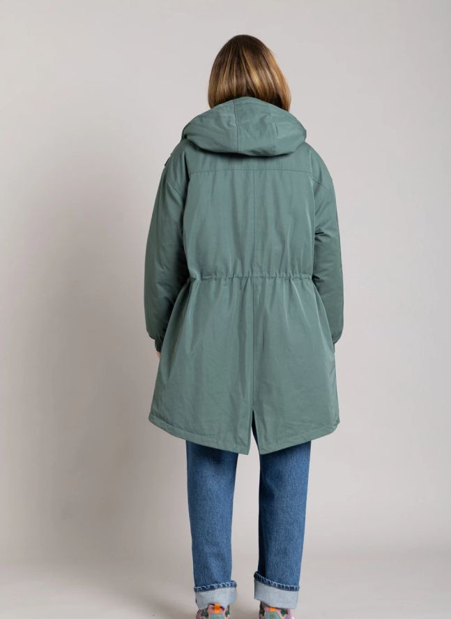 Parka Doublée Zebra Fibres Recyclées | Vert canard