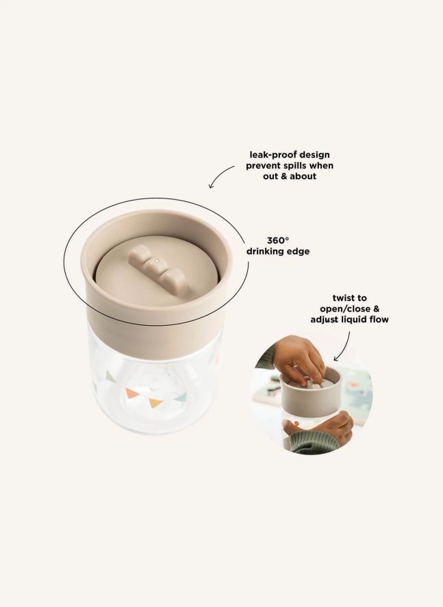 Celebration 360° learning mug in tritan | Sand