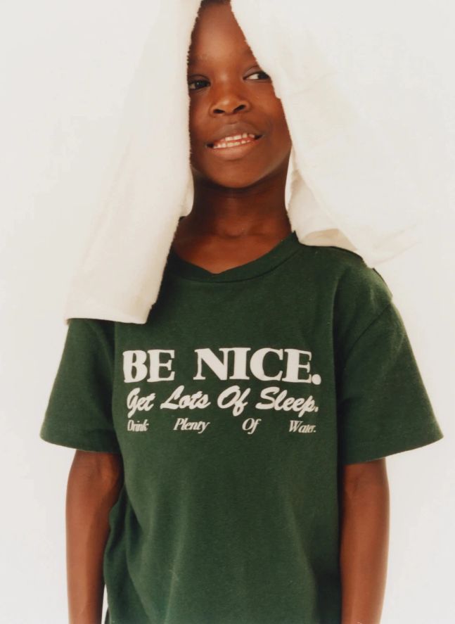 T-shirt Be Nice Coton Recyclé | Vert foncé