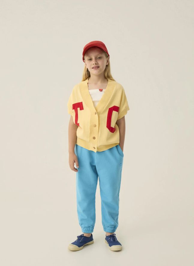 Cardigan Sans Manches Coton Bio | Jaune pâle