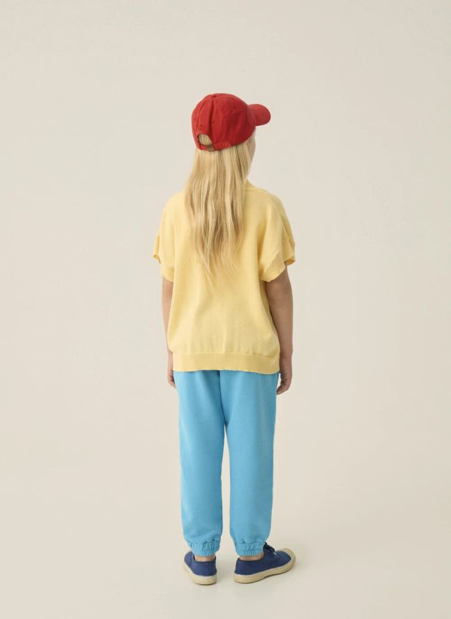 Cardigan Sans Manches Coton Bio | Jaune pâle