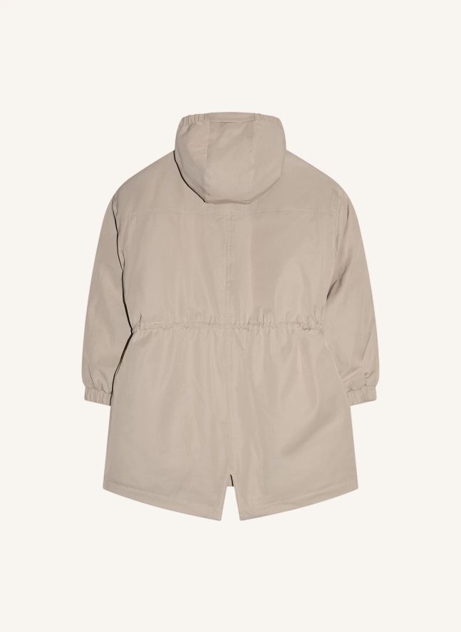 Parka de fibra reciclada con forro Fox | Gris Perla