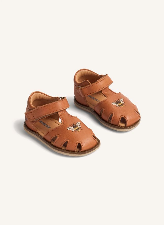Sandales Cuir Lowe Abeilles | Marron