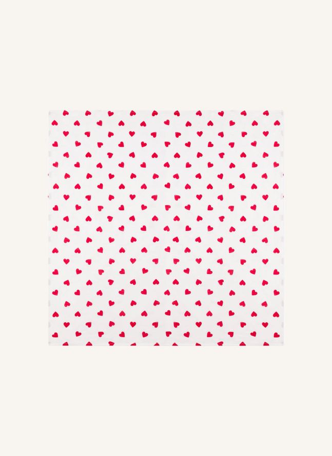 Lange Cœurs Coton Bio | Blanc