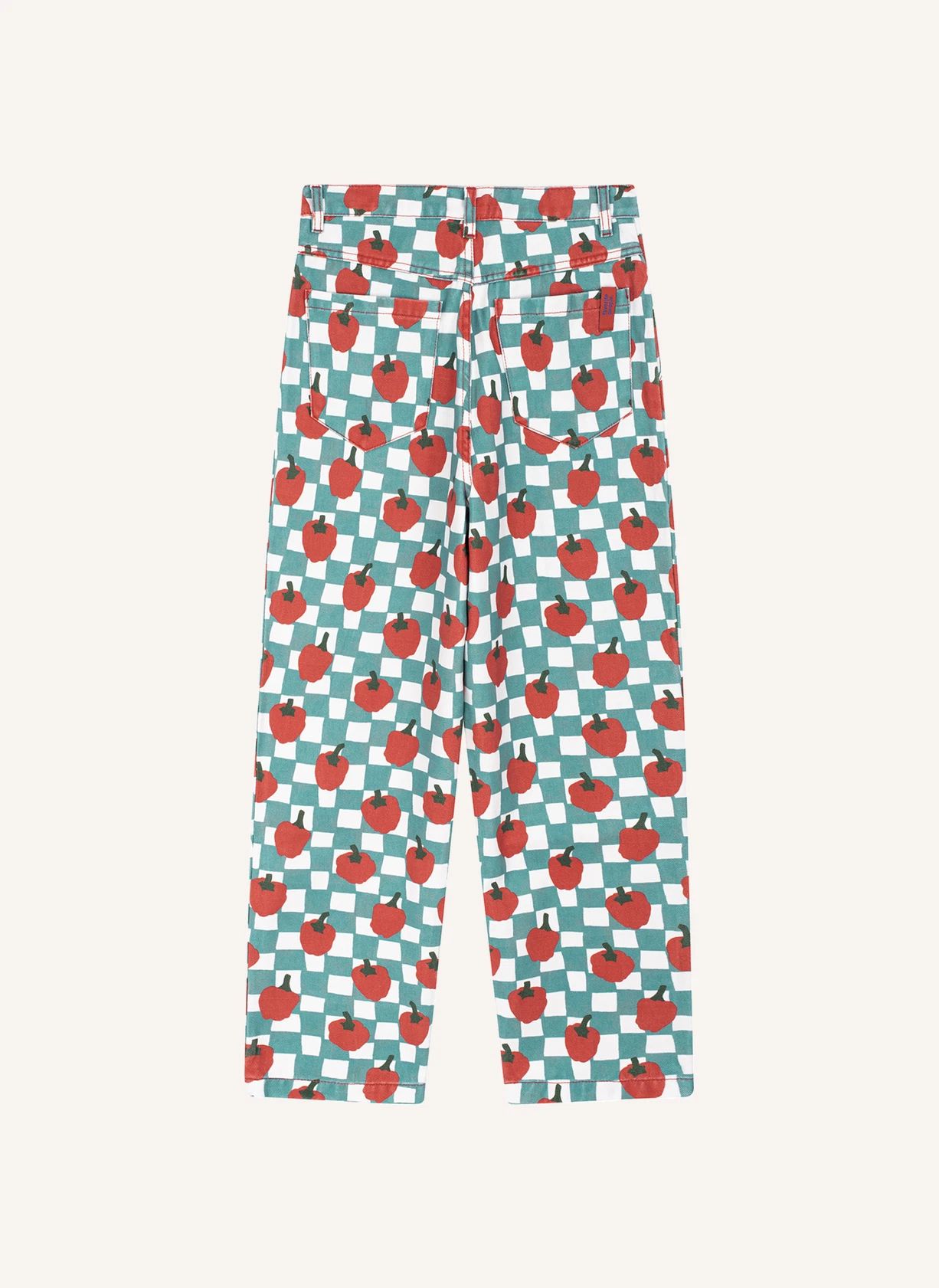Pantalon La Cantina Tomates - Collection Femme | Turquoise- Image produit n°5