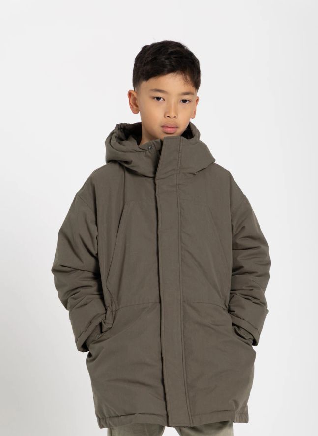 Parka con forro de búho | Verde Kaki