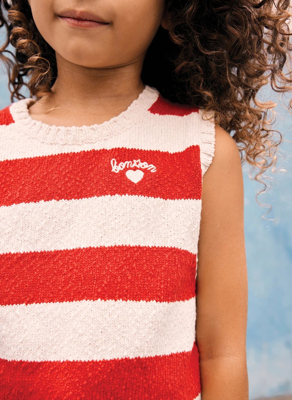 Débardeur Maille Next Rayé | Rouge vermillon- Image produit n°2