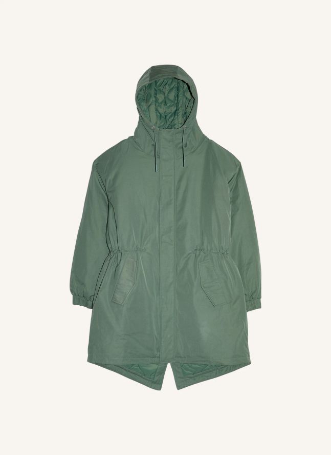 Parka Doublée Zebra Fibres Recyclées | Vert canard