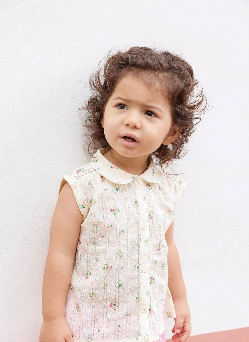 Chemise Col Claudine Lorelei Bouquets | Ecru- Image produit n°1