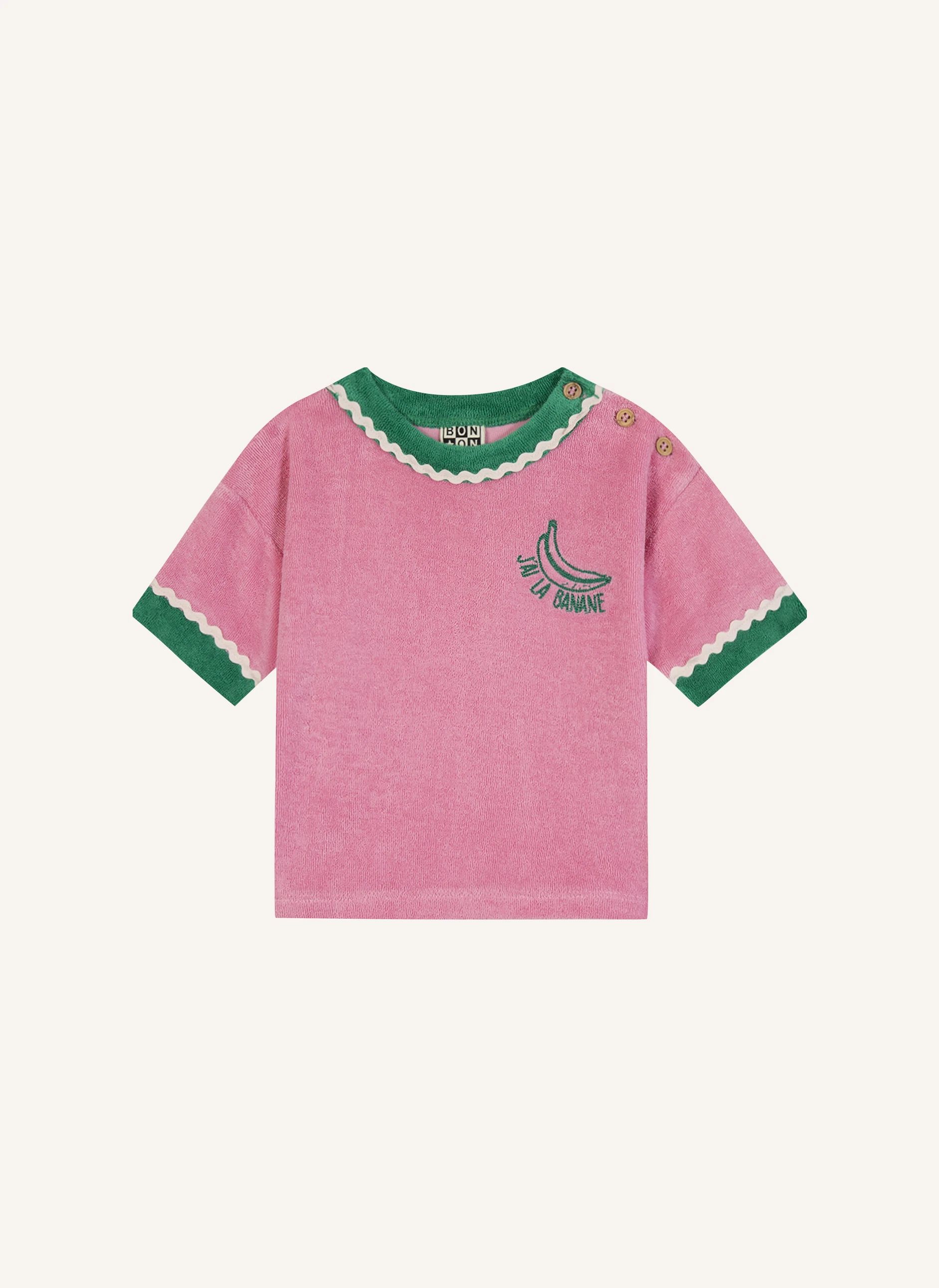 T-shirt Livia Eponge Bébé | Rose bonbon- Image produit n°0