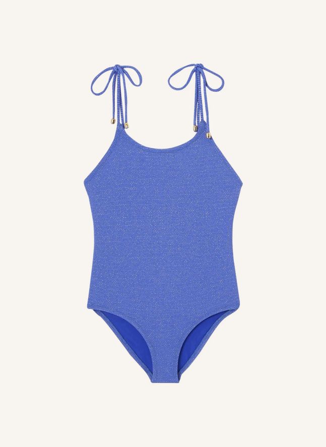 Maillot de Bain 1 Pièce Bahamas Métallisé | Cobalt