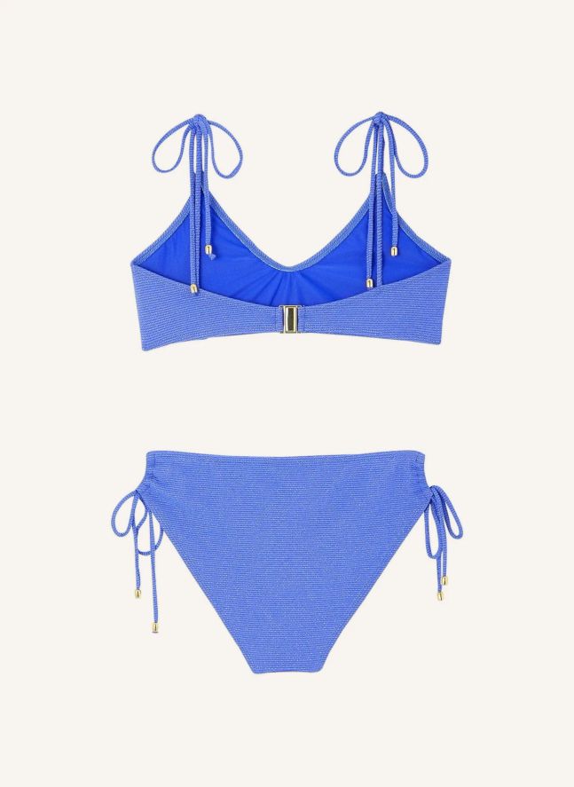 Maillot de Bain 2 Pièces Bahamas Métallisé | Cobalt