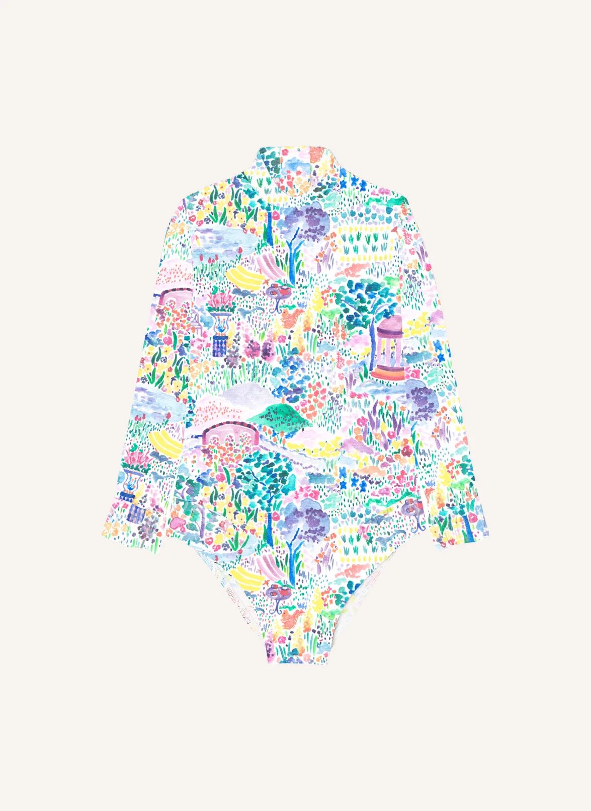 Maillot de Bain Anti-UV Bloom Parc Fibres Recyclées Bébé | Rose pâle- Image produit n°0