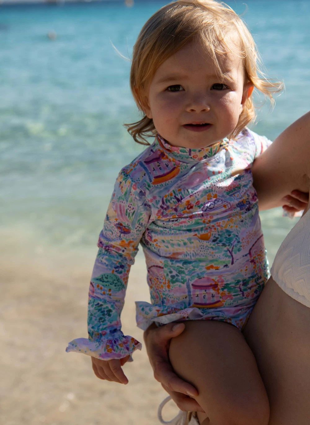 Maillot de Bain Anti-UV Bloom Parc Fibres Recyclées Bébé | Rose pâle- Image produit n°1