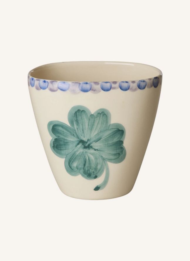 Tasse en céramique Trèfle | Ecru