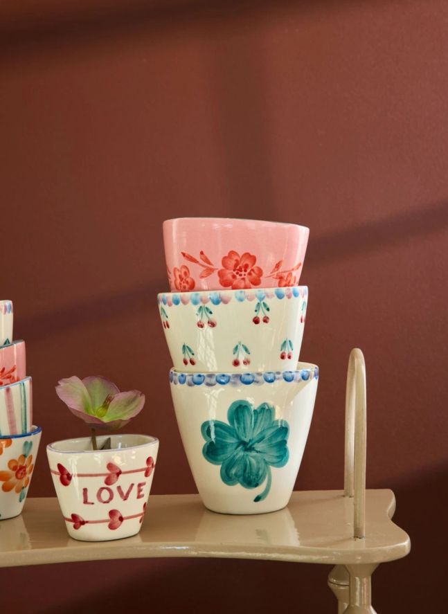 Tasse en céramique Trèfle | Ecru