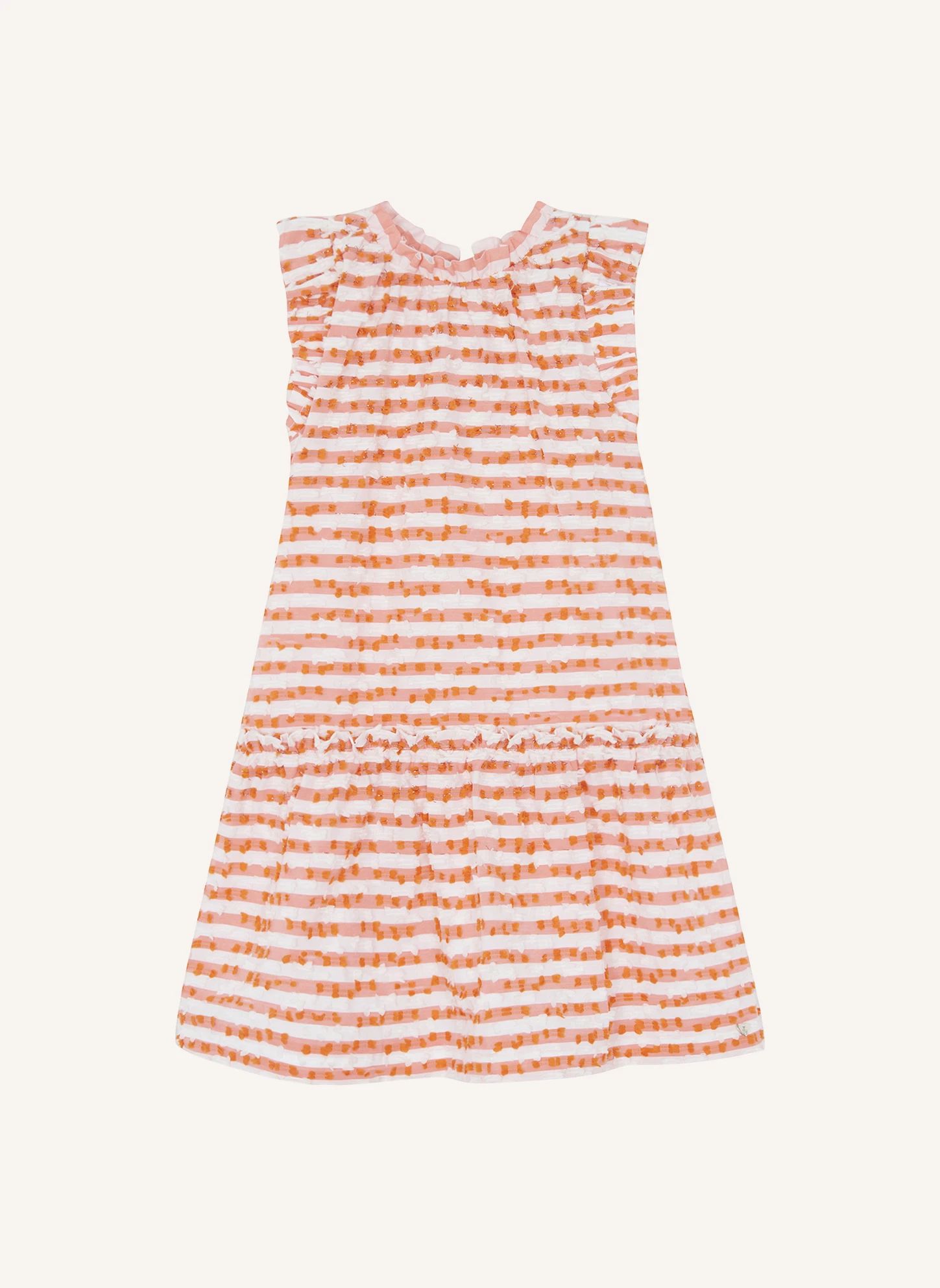 Robe Sans Manches Rayée | Blanc- Image produit n°0