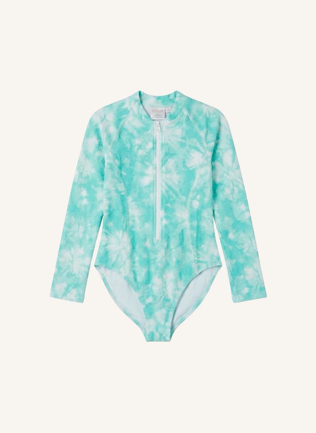 Maillot de Bain Anti-UV Taha'a Tie and Dye | Turquoise