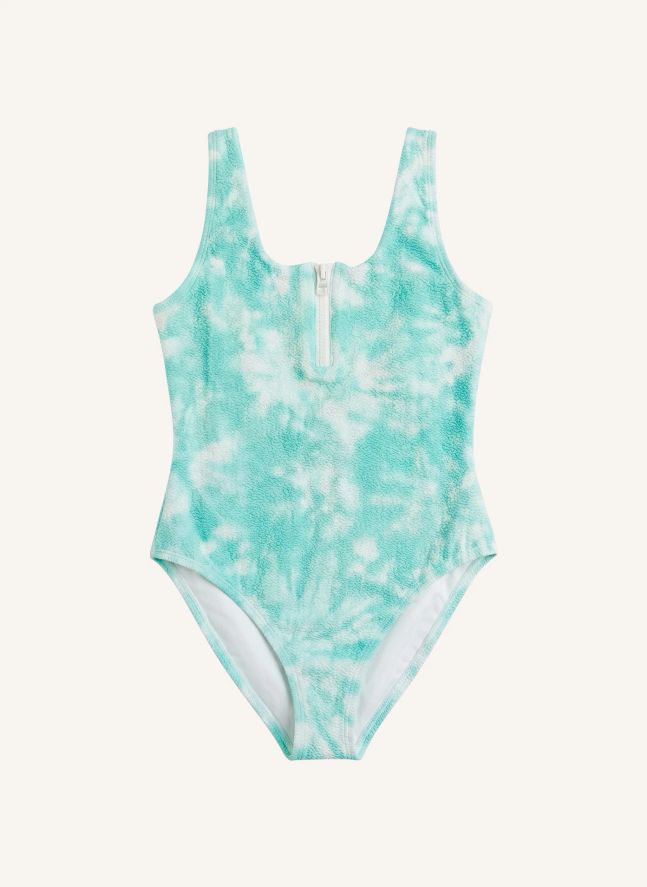 Maillot de Bain 1 Pièce Taha'a Tie and Dye | Turquoise